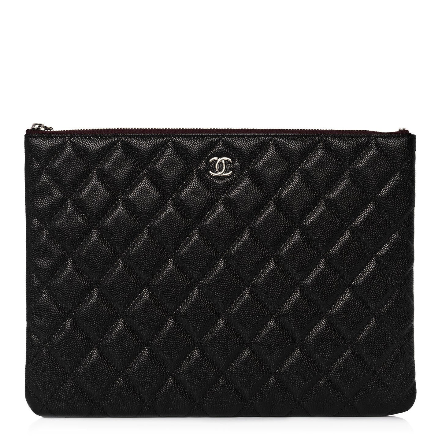 Caviar Quilted Medium Cosmetic Case Black