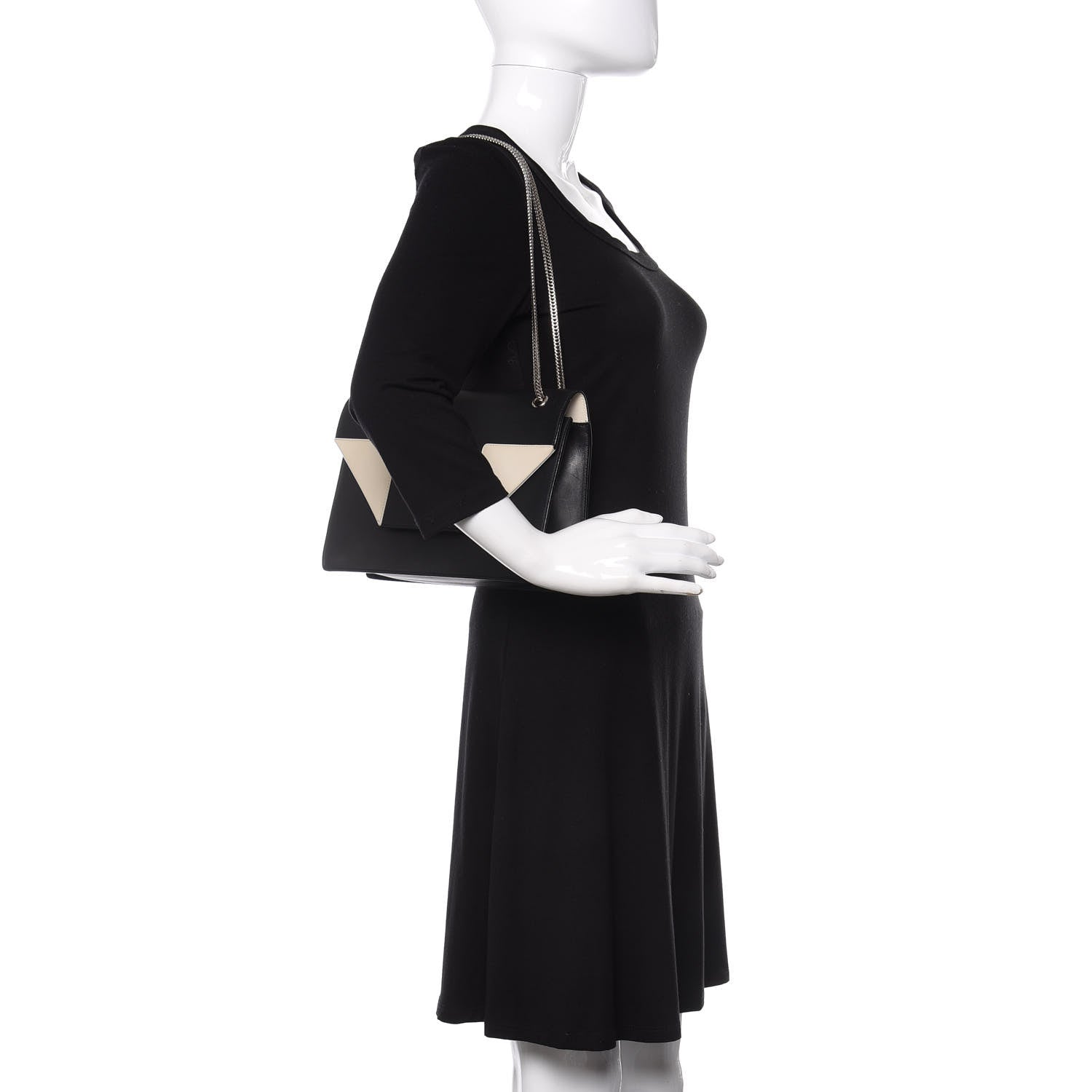 Saint Laurent Calfskin Medium Classic Betty Black White 2 of 10