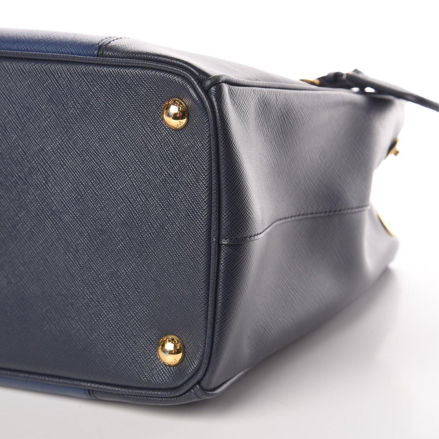Saffiano Lux Colorblock Medium Galleria Double Zip Tote Baltico Bluette