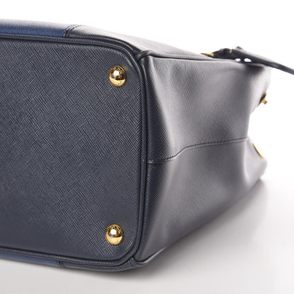 Prada Saffiano Lux Colorblock Medium Galleria Double Zip Tote Baltico Bluette 10 of 11