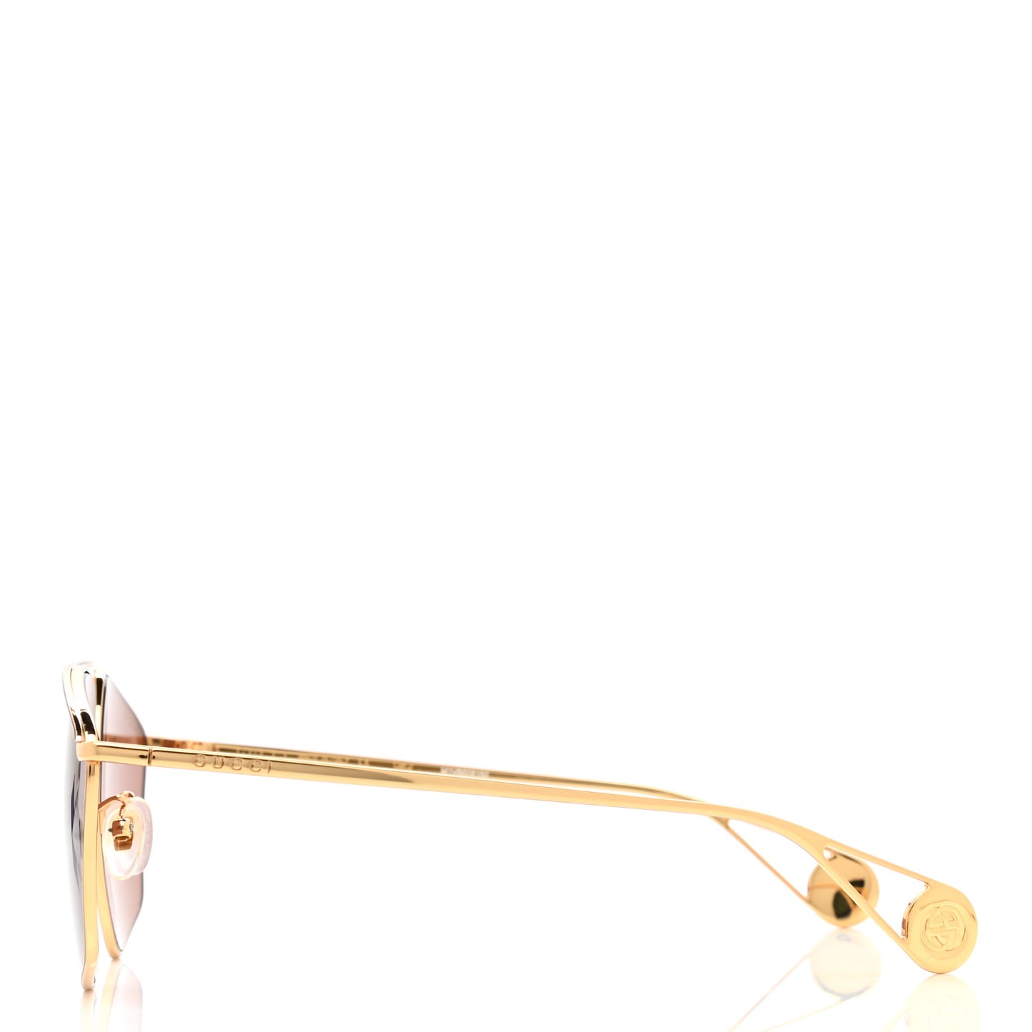 Square Frame GG0437SA Sunglasses Gold
