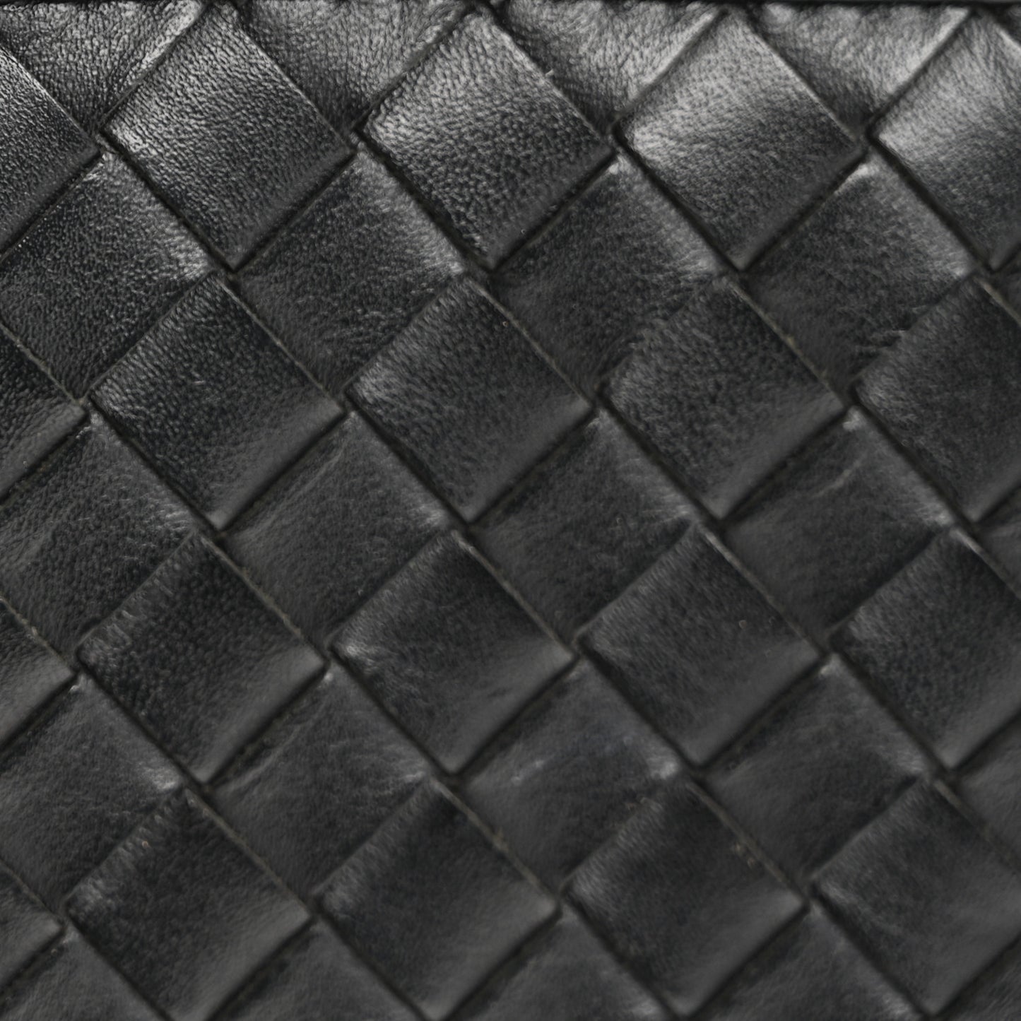 Nappa Intrecciato Zip Around Wallet Black