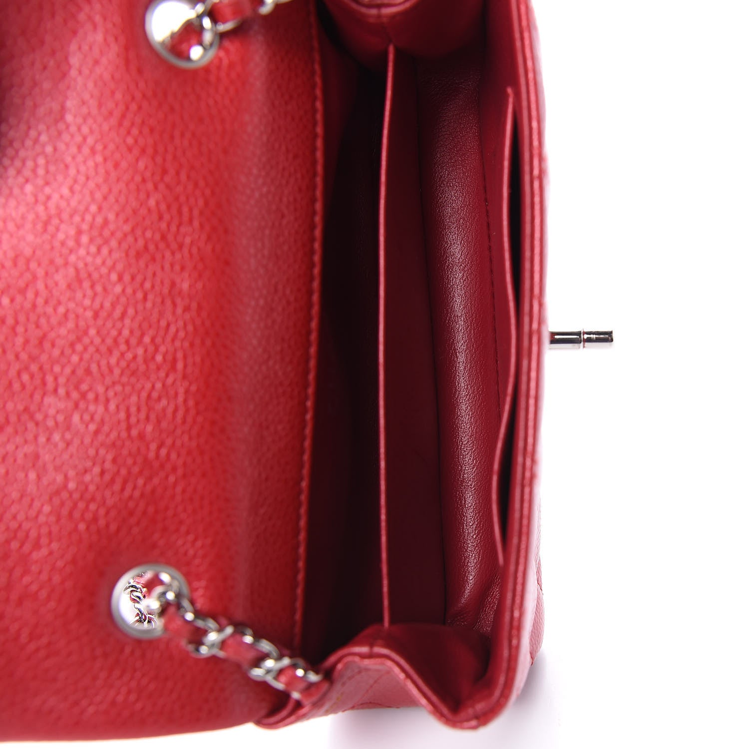 Chanel Caviar Quilted Extra Mini Flap Red 5 of 10