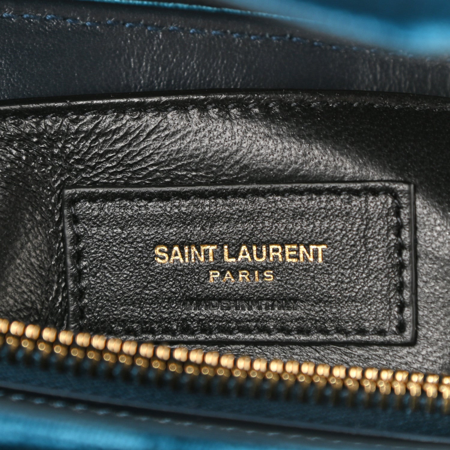 Saint Laurent Velvet Y Quilted Monogram Small Loulou Chain Satchel Medium Blue 6 of 8