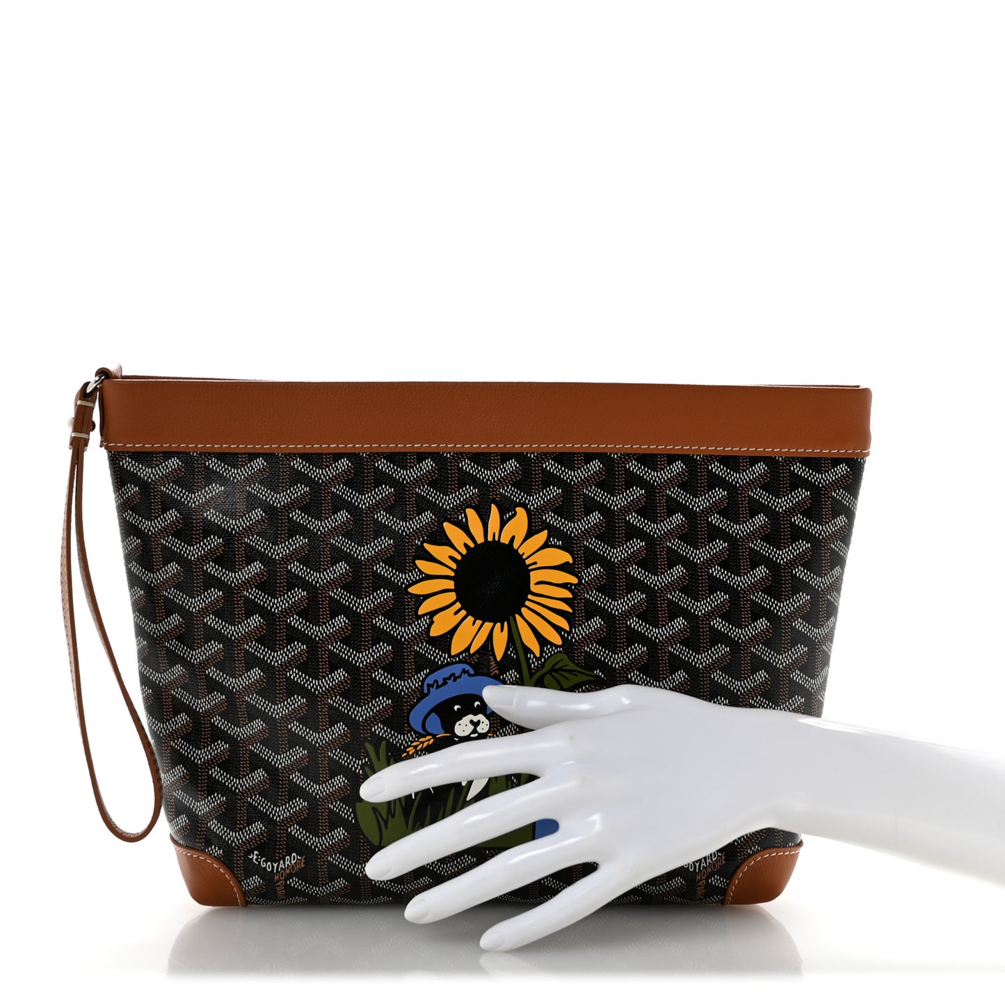 Goyardine Conti Pouch Black Gold