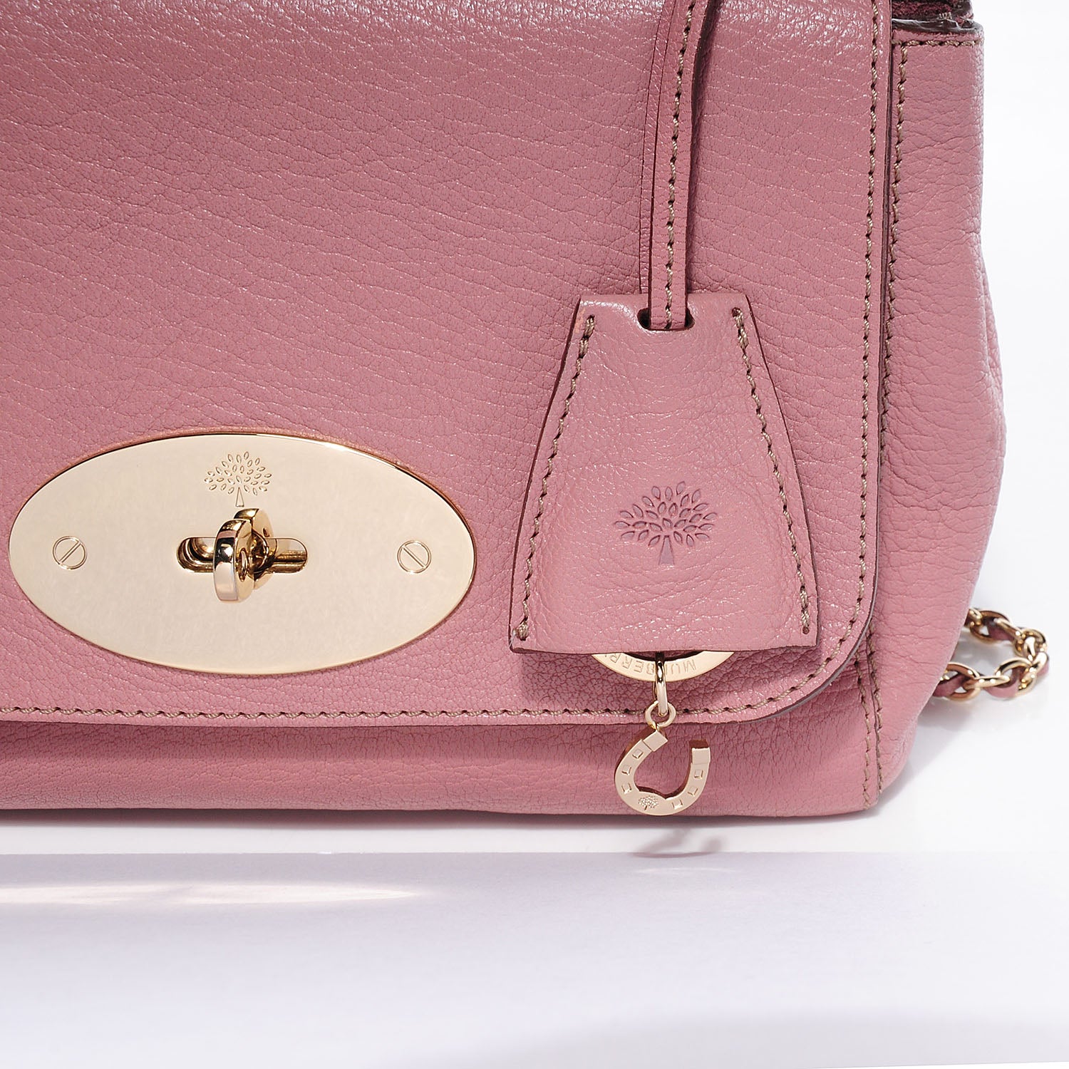 Mulberry Glossy Goat Small Lily Flap Dark Blush 8 of 12