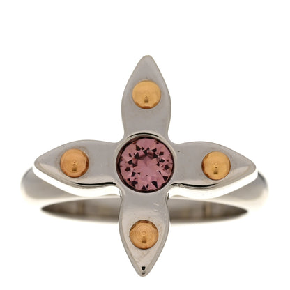 Louis Vuitton Metal Crystal Love Letters Timeless Ring 5.5 1 of 4