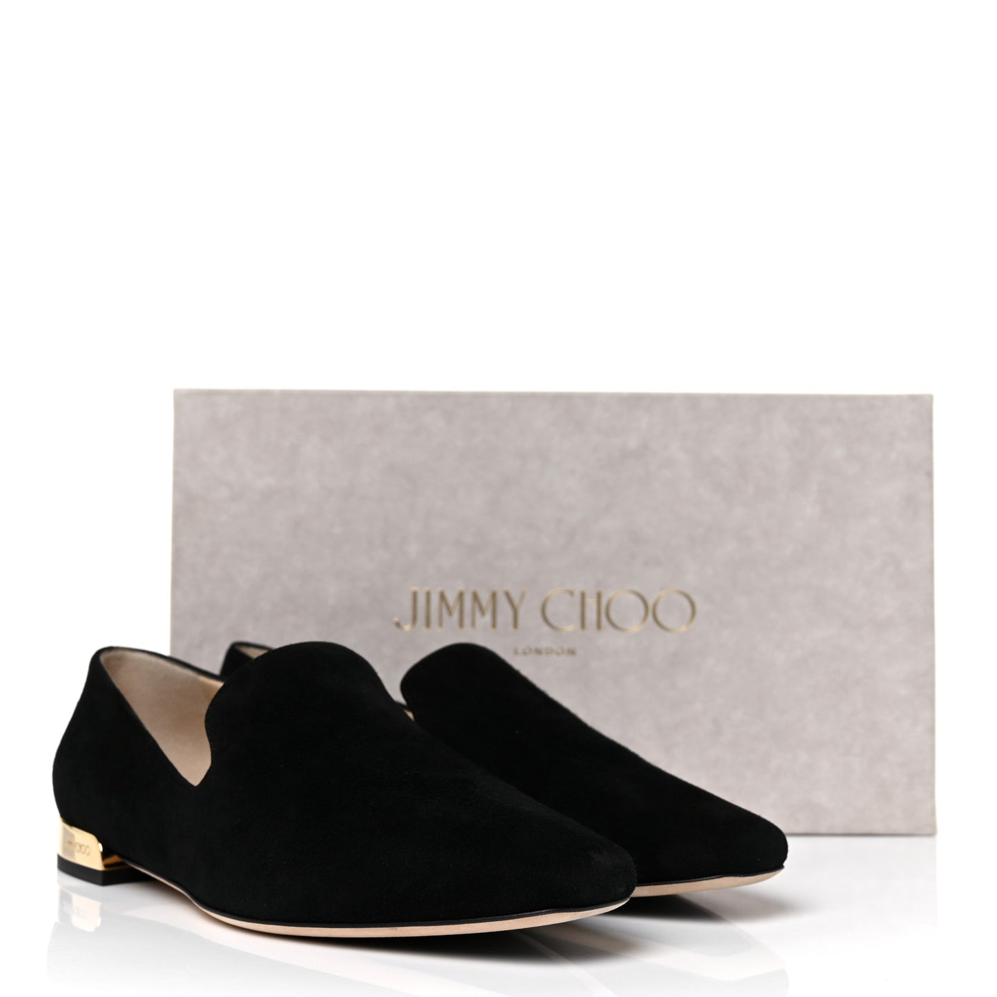 Suede Jaida Flat Loafer 38 Black