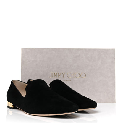 Jimmy Choo Suede Jaida Flat Loafer 38 Black 8 of 8