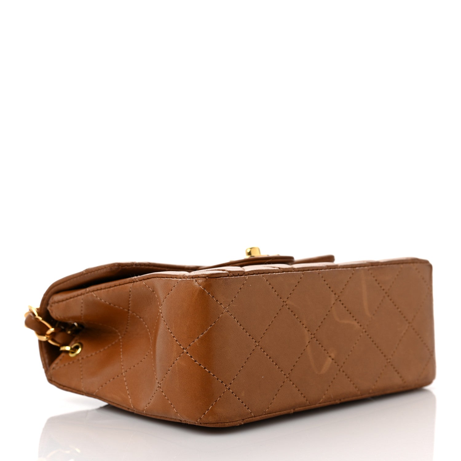 Chanel Lambskin Quilted Mini Square Flap Brown 3 of 9