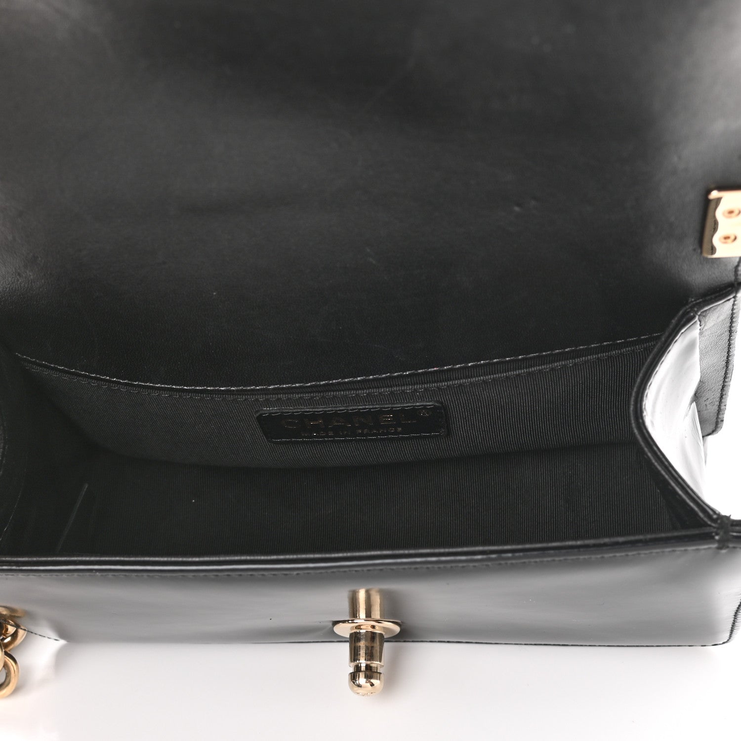 Chanel Iridescent Glazed Calfskin Quilted Small Boy Flap Black 4 of 9