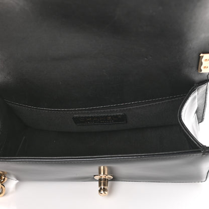 Chanel Iridescent Glazed Calfskin Quilted Small Boy Flap Black 4 of 9