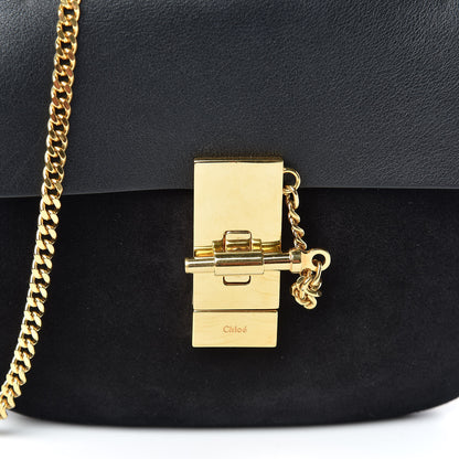 Chloe Suede Calfskin Mini Drew Shoulder Bag Black 9 of 9