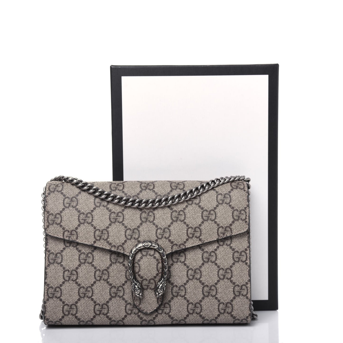 GG Supreme Monogram Mini Dionysus Chain Wallet Beige Taupe