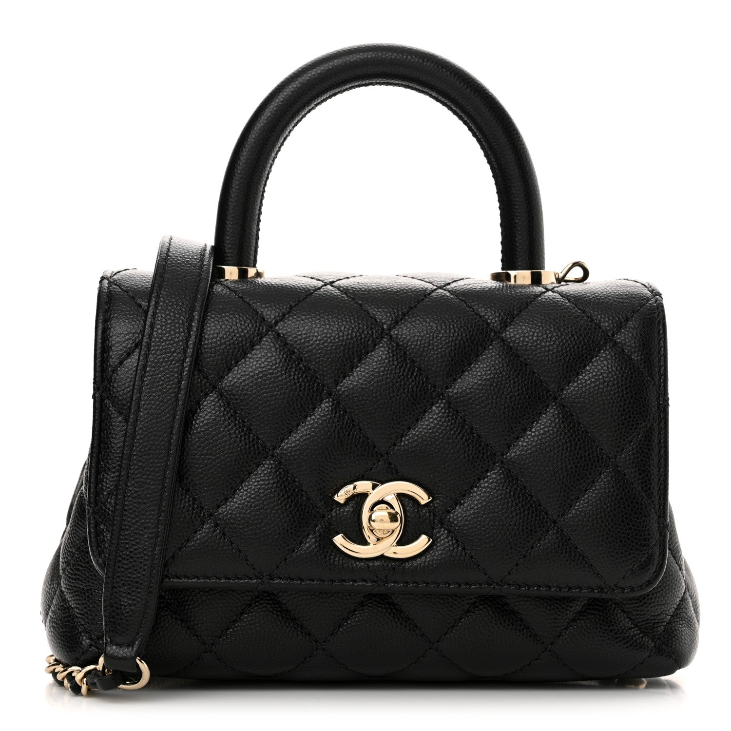 Chanel Caviar Quilted Extra Mini Coco Handle Flap Black 1 of 10