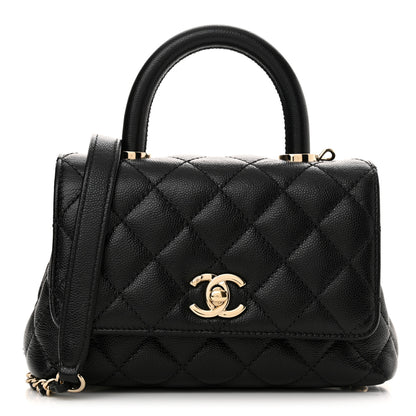 Chanel Caviar Quilted Extra Mini Coco Handle Flap Black 1 of 10