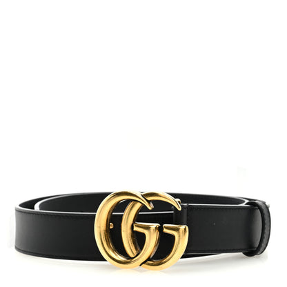 Gucci Moon Calfskin Double G 30mm Belt 85 34 Black 1 of 4