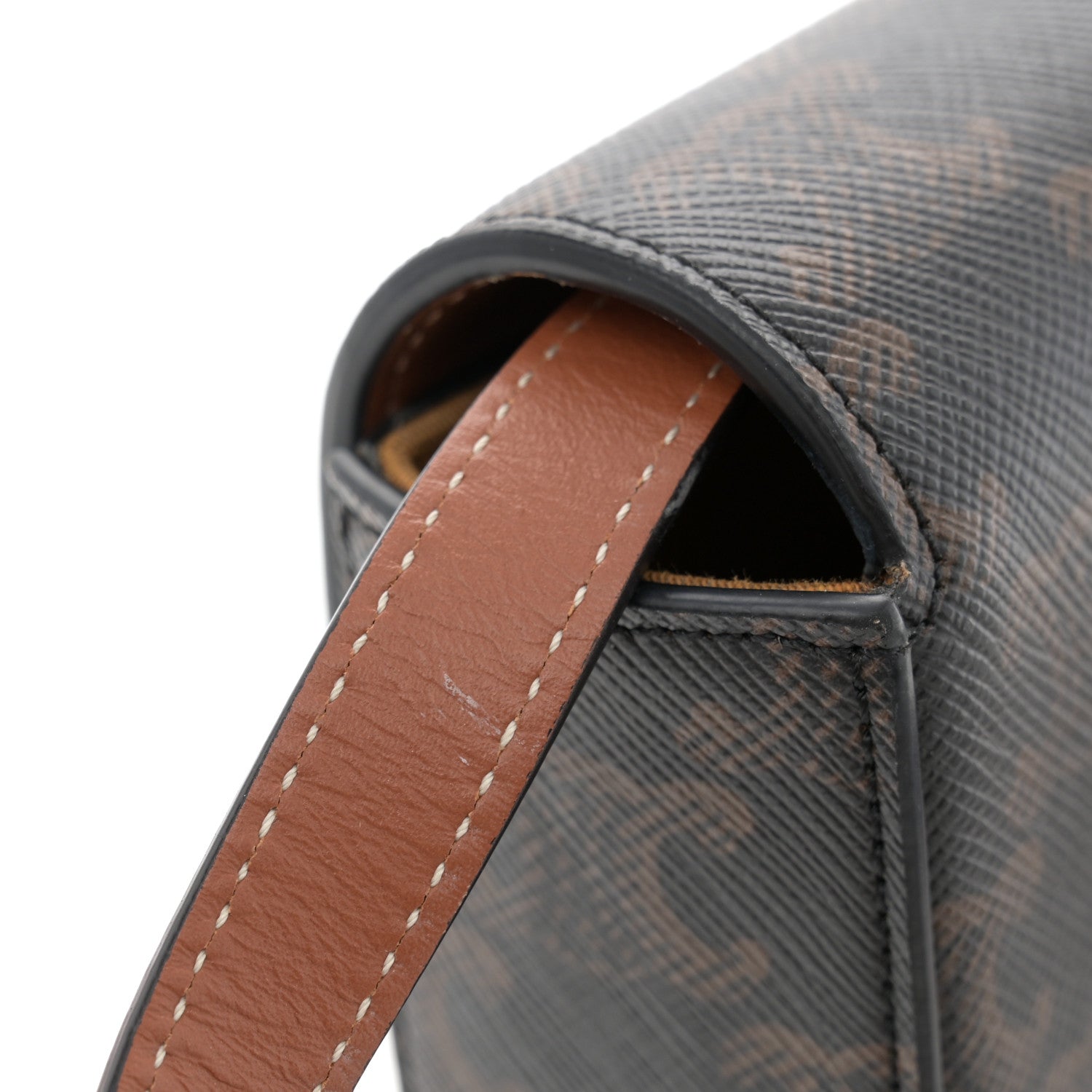 Celine Triomphe Canvas Calfskin Mini Triomphe Tan 12 of 13