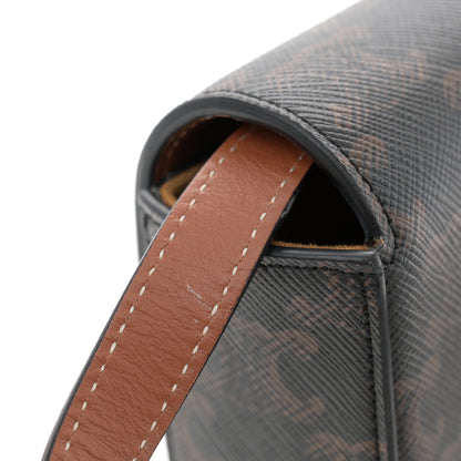 Celine Triomphe Canvas Calfskin Mini Triomphe Tan 12 of 13