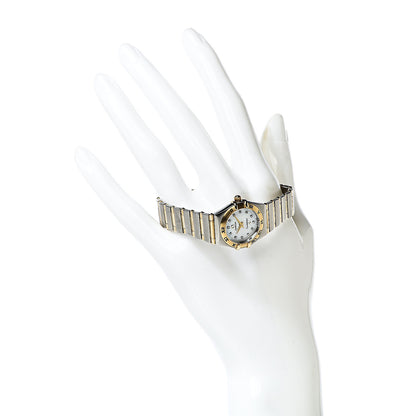 Omega Stainless Steel 18K Yellow Gold Diamond Mother of Pearl 22mm Constellation Quartz Watch 1262.75.00 2 of 8