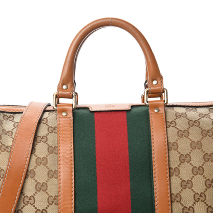 Gucci Monogram Vintage Web Medium Boston Tobacco 13 of 13