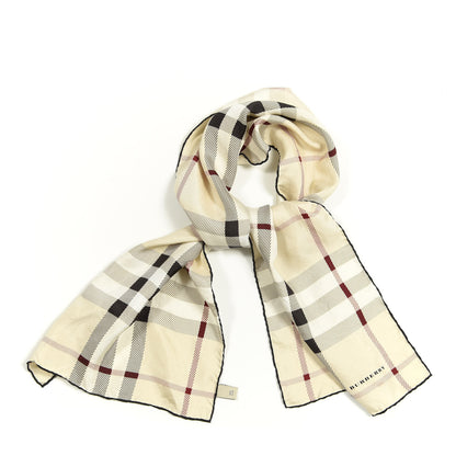 Burberry Wool Silk Gauze Giant Check Scarf Stone 1 of 6