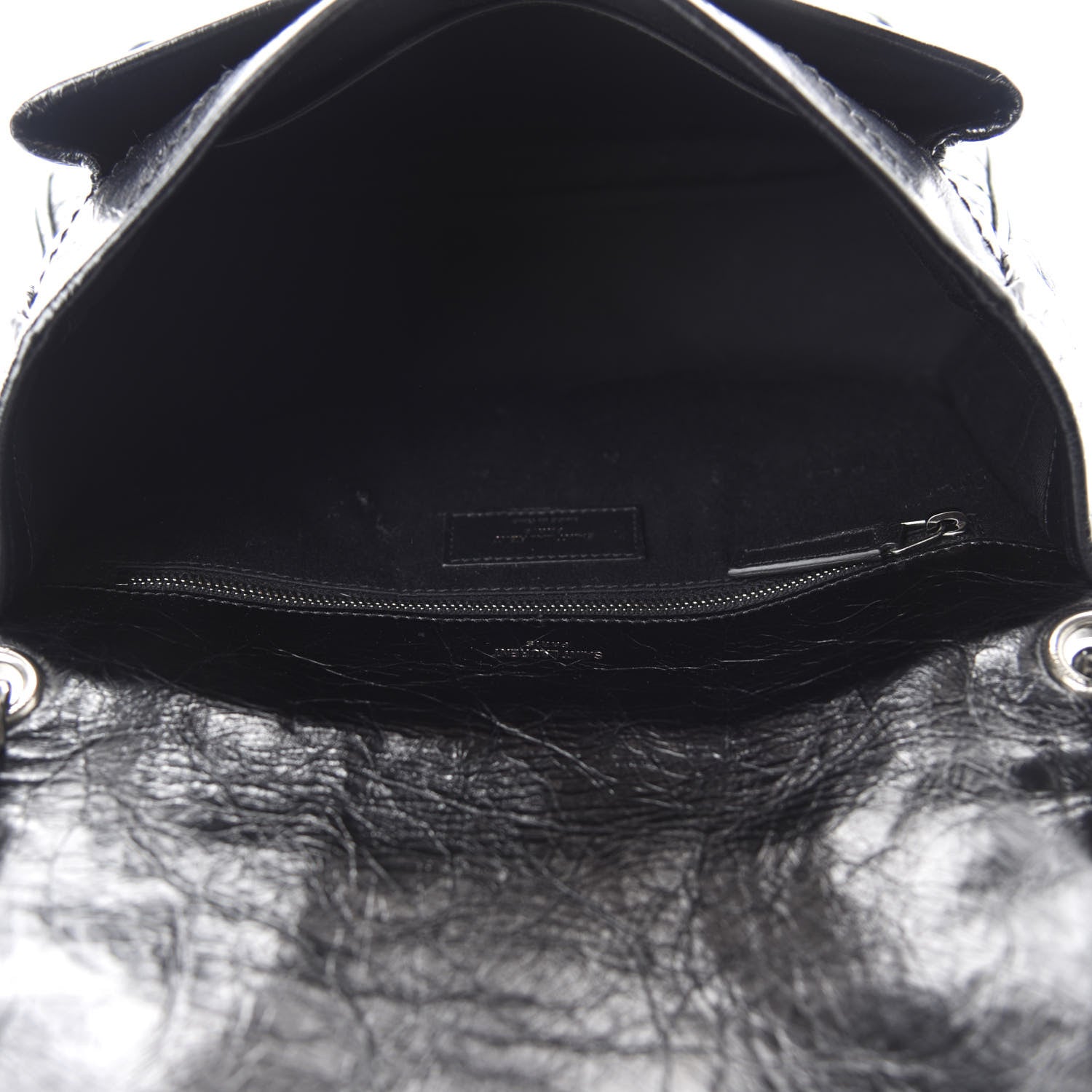 Saint Laurent Crinkled Calfskin Matelasse Monogram Medium Niki Chain Satchel Black 5 of 11