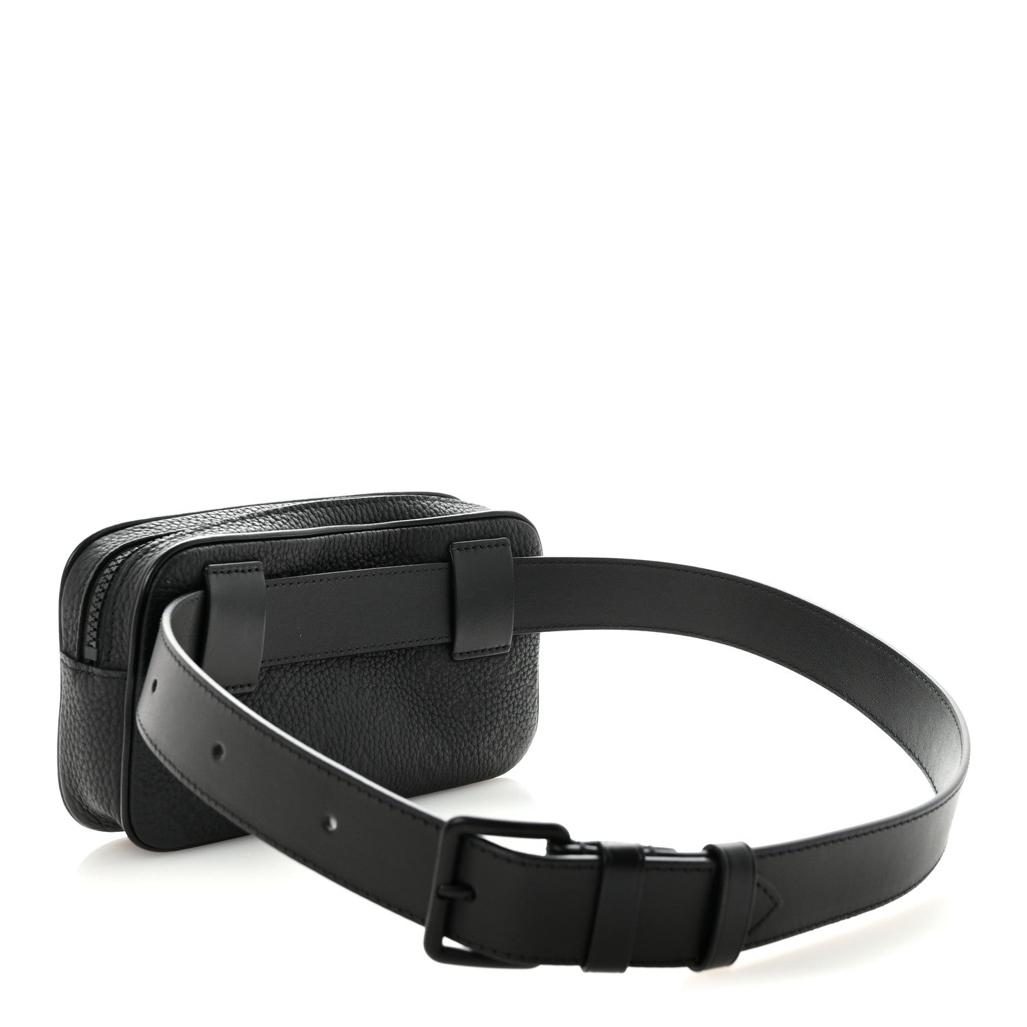 Louis Vuitton Taurillon Monogram Uniformes Solar Ray Soft Pochette Volga Belt Bag Black 3 of 8