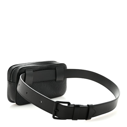 Louis Vuitton Taurillon Monogram Uniformes Solar Ray Soft Pochette Volga Belt Bag Black 3 of 8