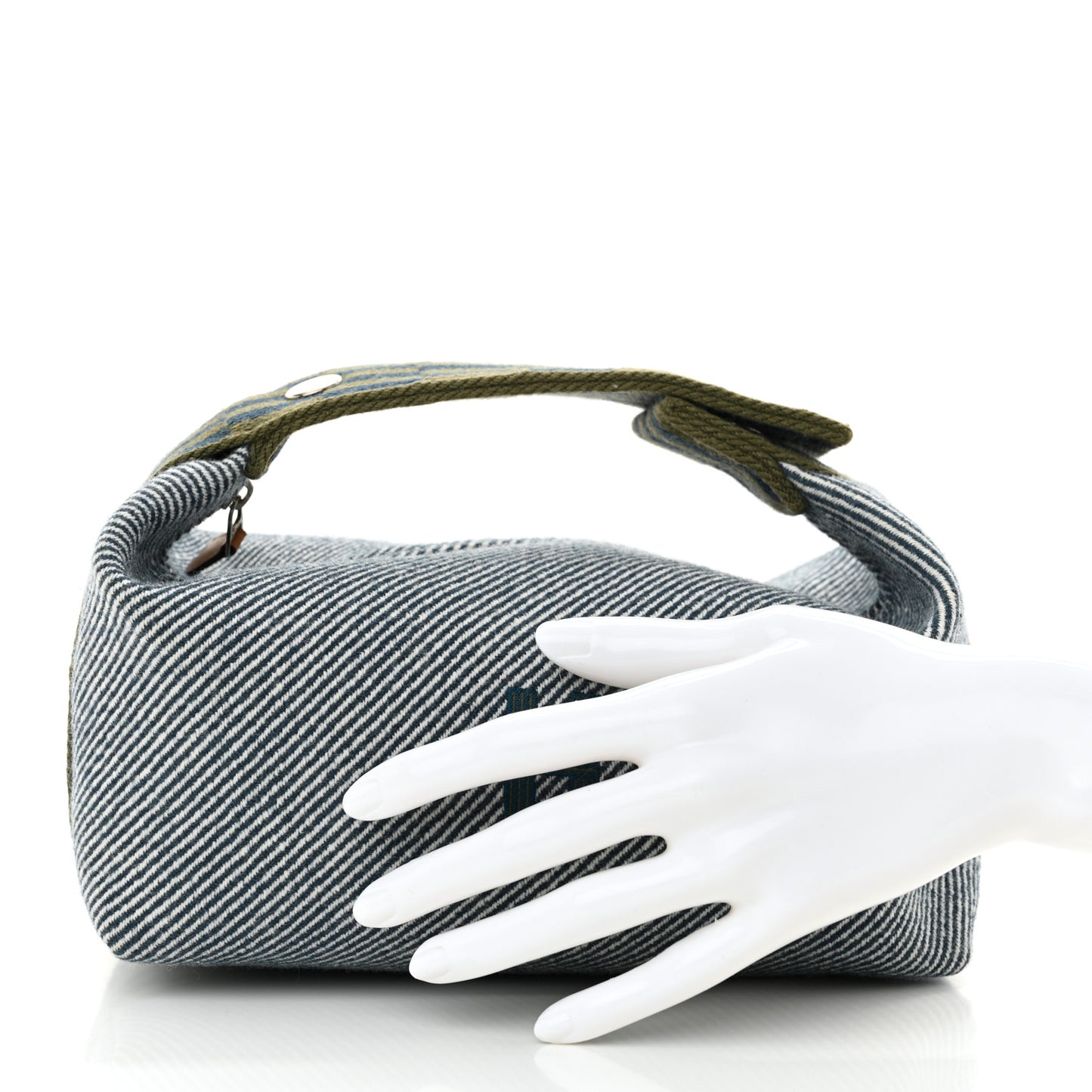 Wool Small Bride-A-Brac H Natte Pouch Bleu Abysse