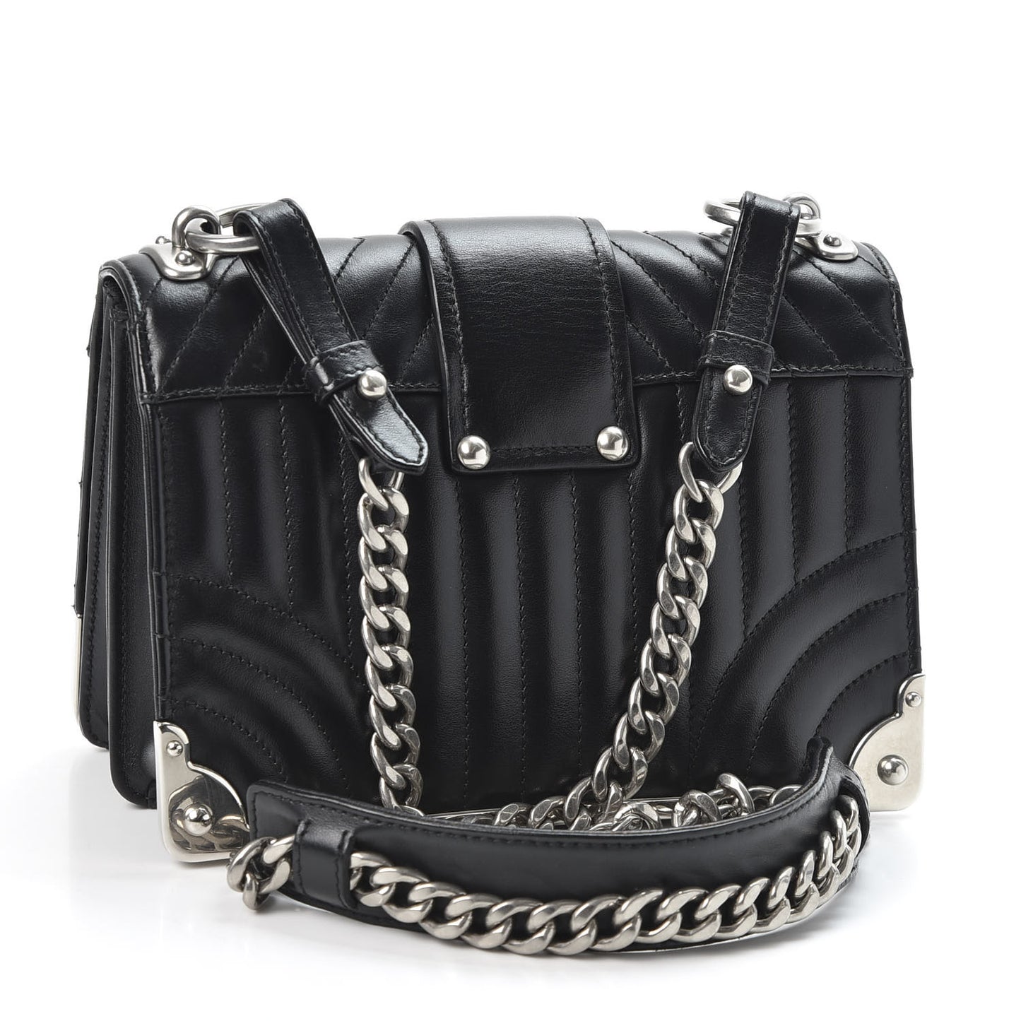Soft Calfskin Impunture Diagramme Cahier Bag Black