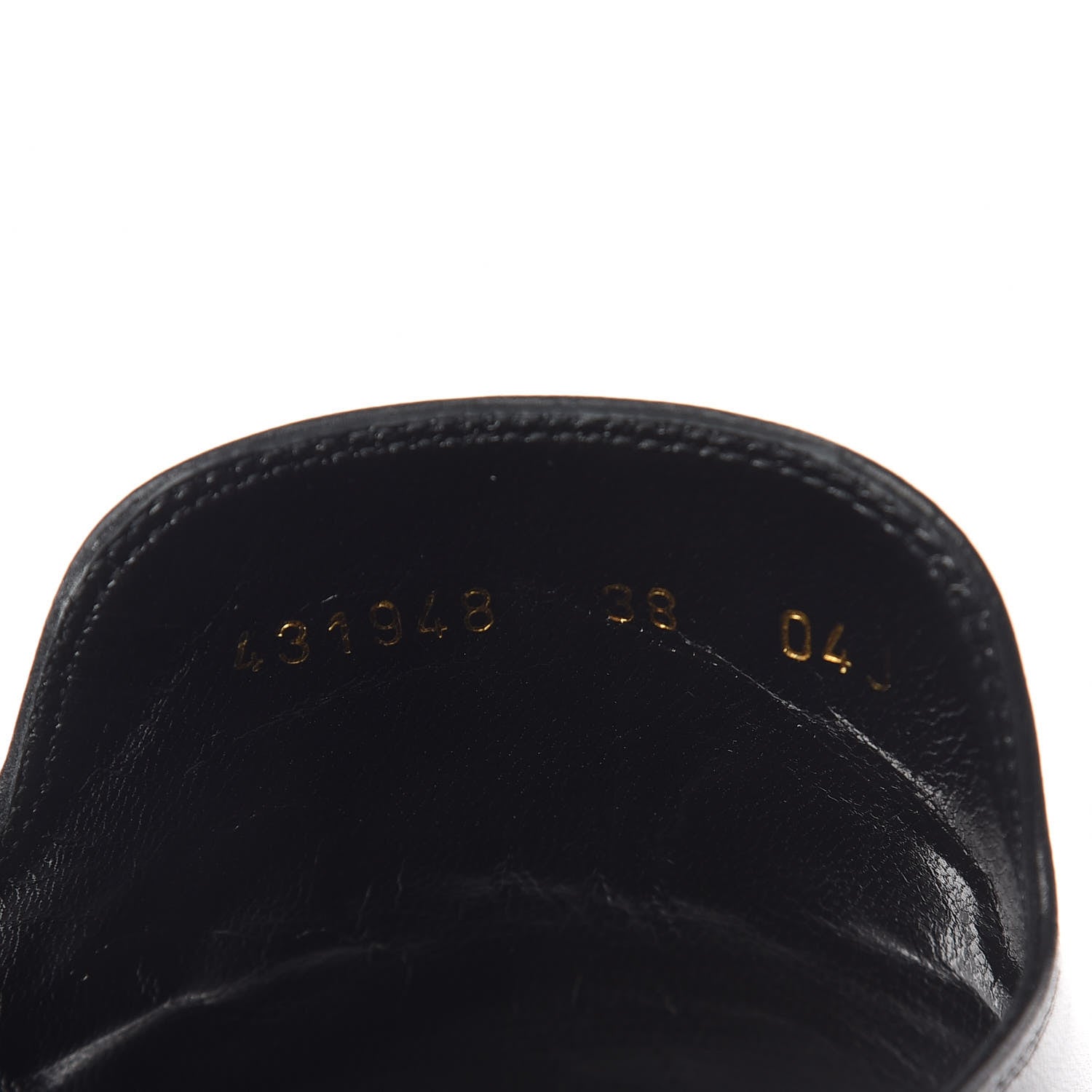 Gucci Malaga Kid Horsebit Slide Sandals 38 Black 8 of 9