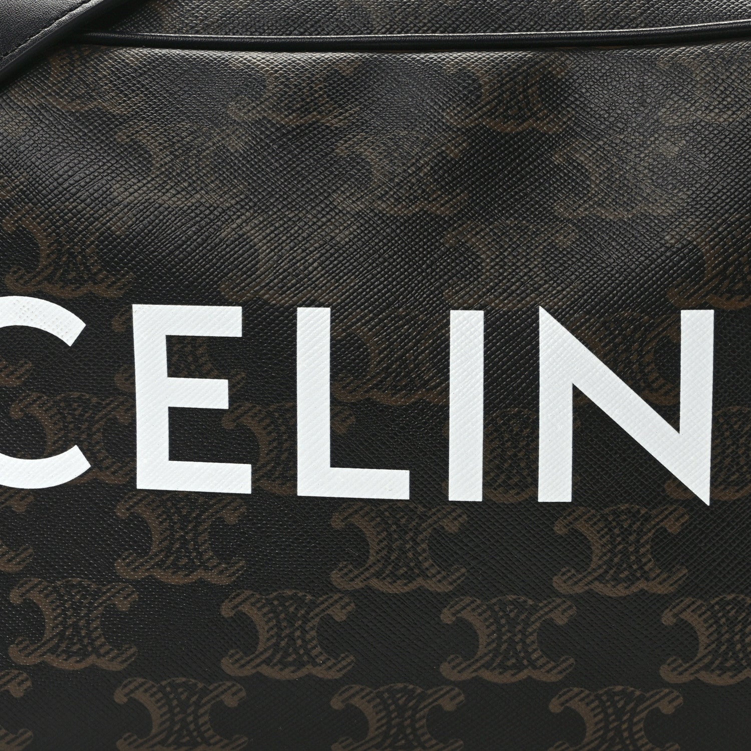 Celine Triomphe Canvas Medium Messenger Bag Black 7 of 13