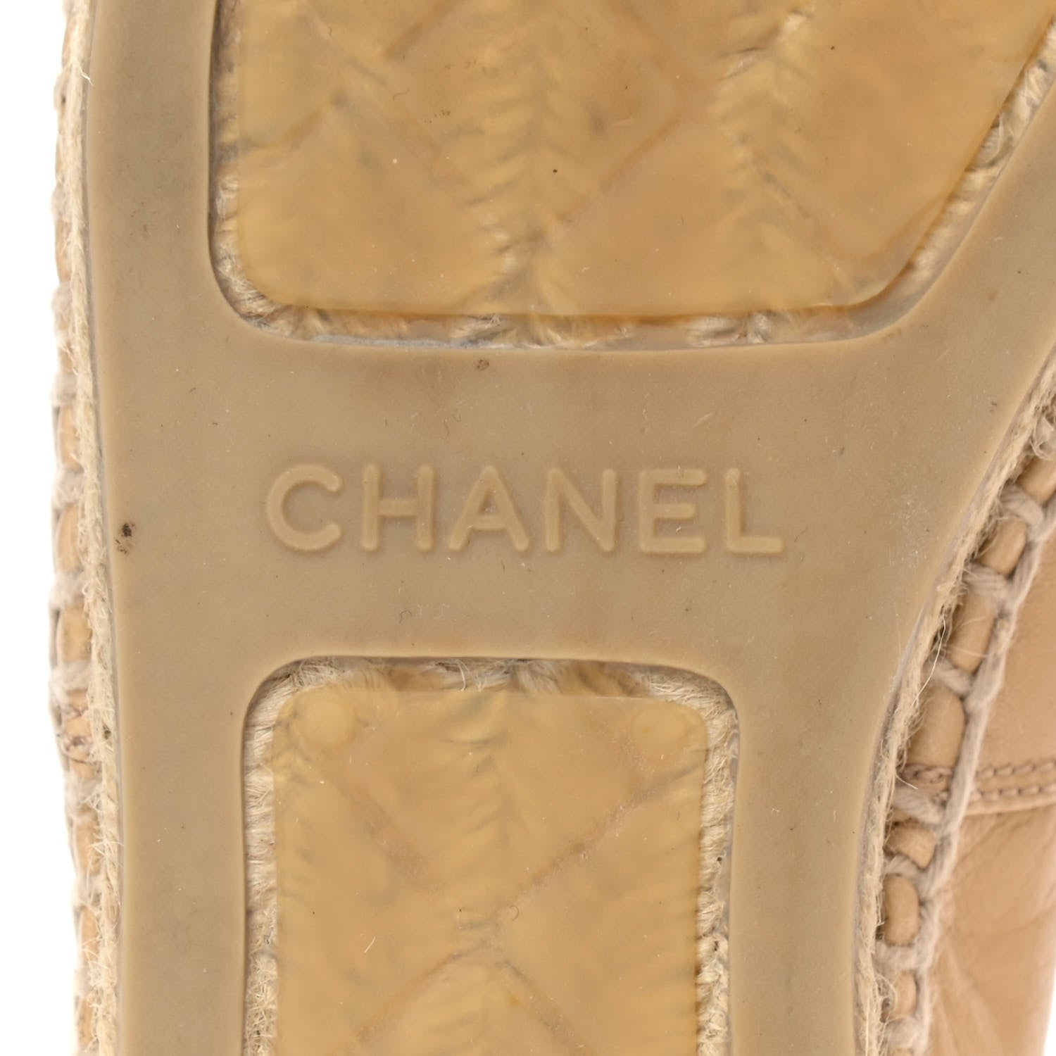 Chanel Lambskin CC Espadrilles 38 Beige Black 7 of 11