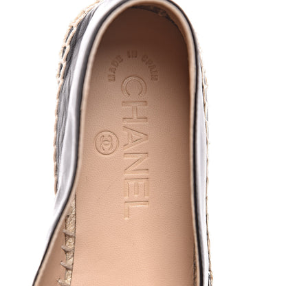 Chanel Lambskin CC Espadrilles 37 Black 9 of 11