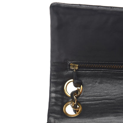 Chanel Lambskin Quilted Medium Double Flap Black 10 of 20