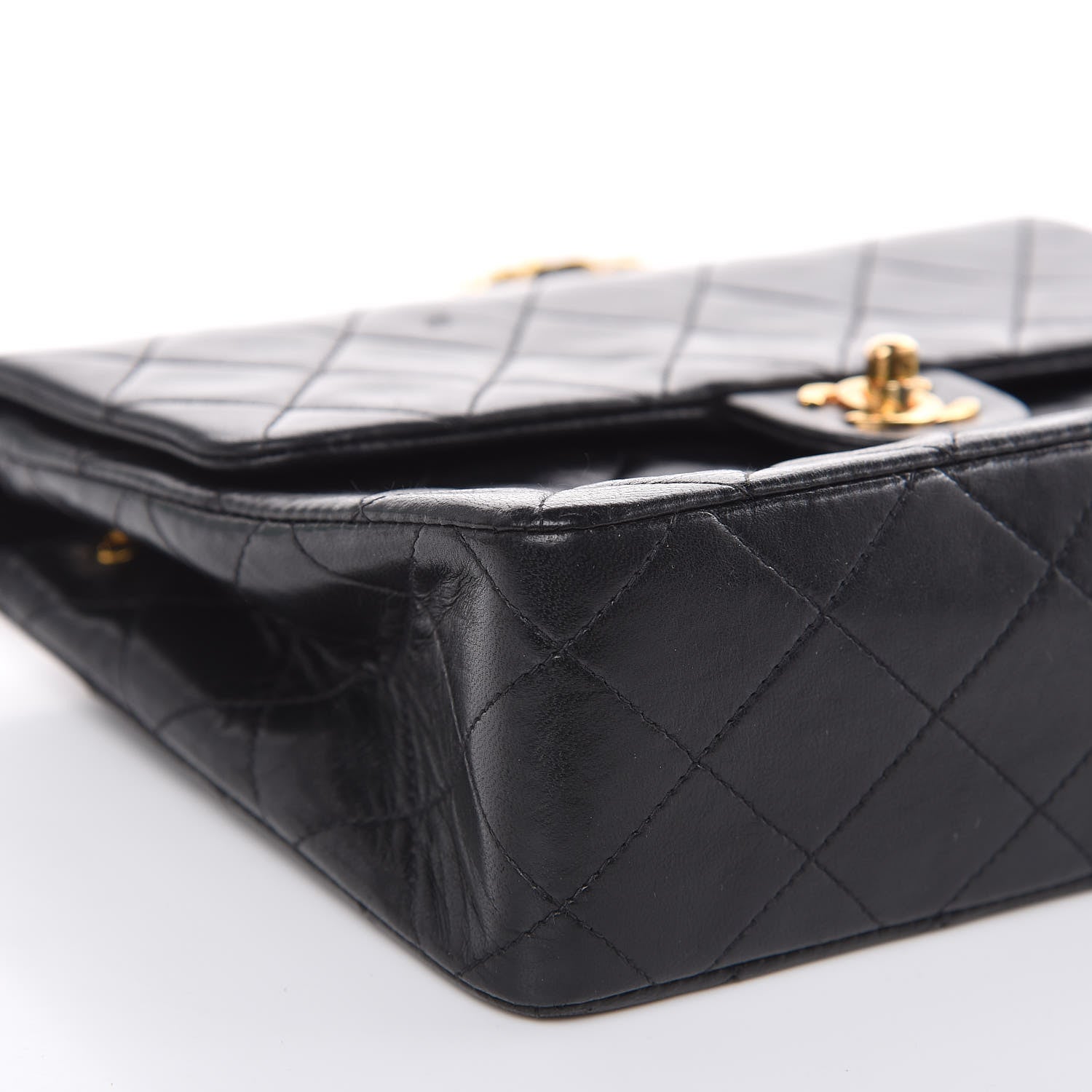 Chanel Lambskin Quilted Mini Square Flap Black 9 of 13