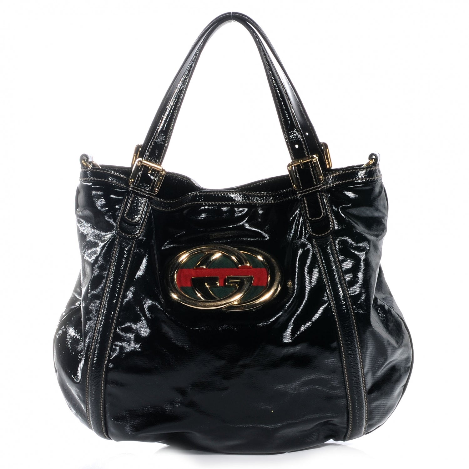 Gucci Dialux Medium Britt Tote Black 1 of 8