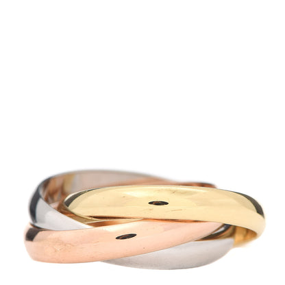 Cartier 18K Pink Yellow White Gold Trinity Ring 60 9 3 of 4