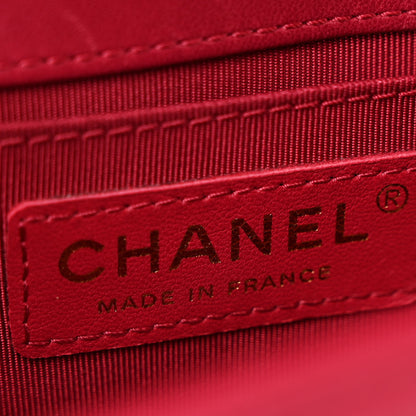 Chanel Lambskin Quilted Small Boy Flap Dark Pink 6 of 11