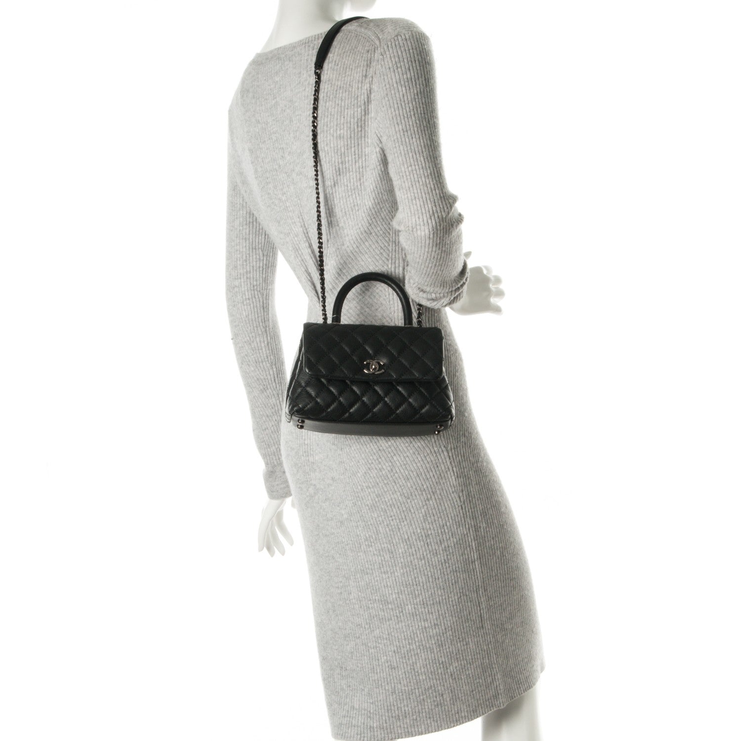 Chanel Caviar Quilted Mini Coco Handle Flap Black 2 of 7