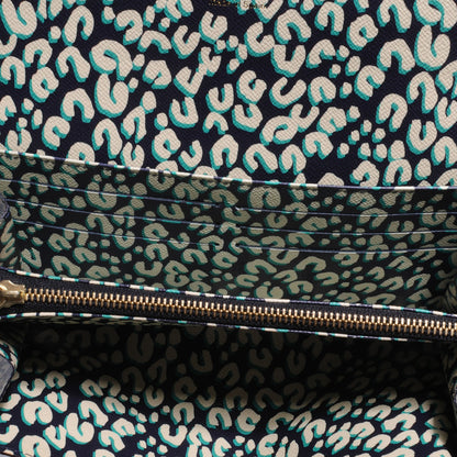 Louis Vuitton Monogram Leopard Sarah Wallet Blue Infini 5 of 7