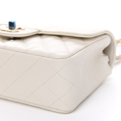 Chanel Caviar Quilted Mini Rectangular Flap Ivory 9 of 10