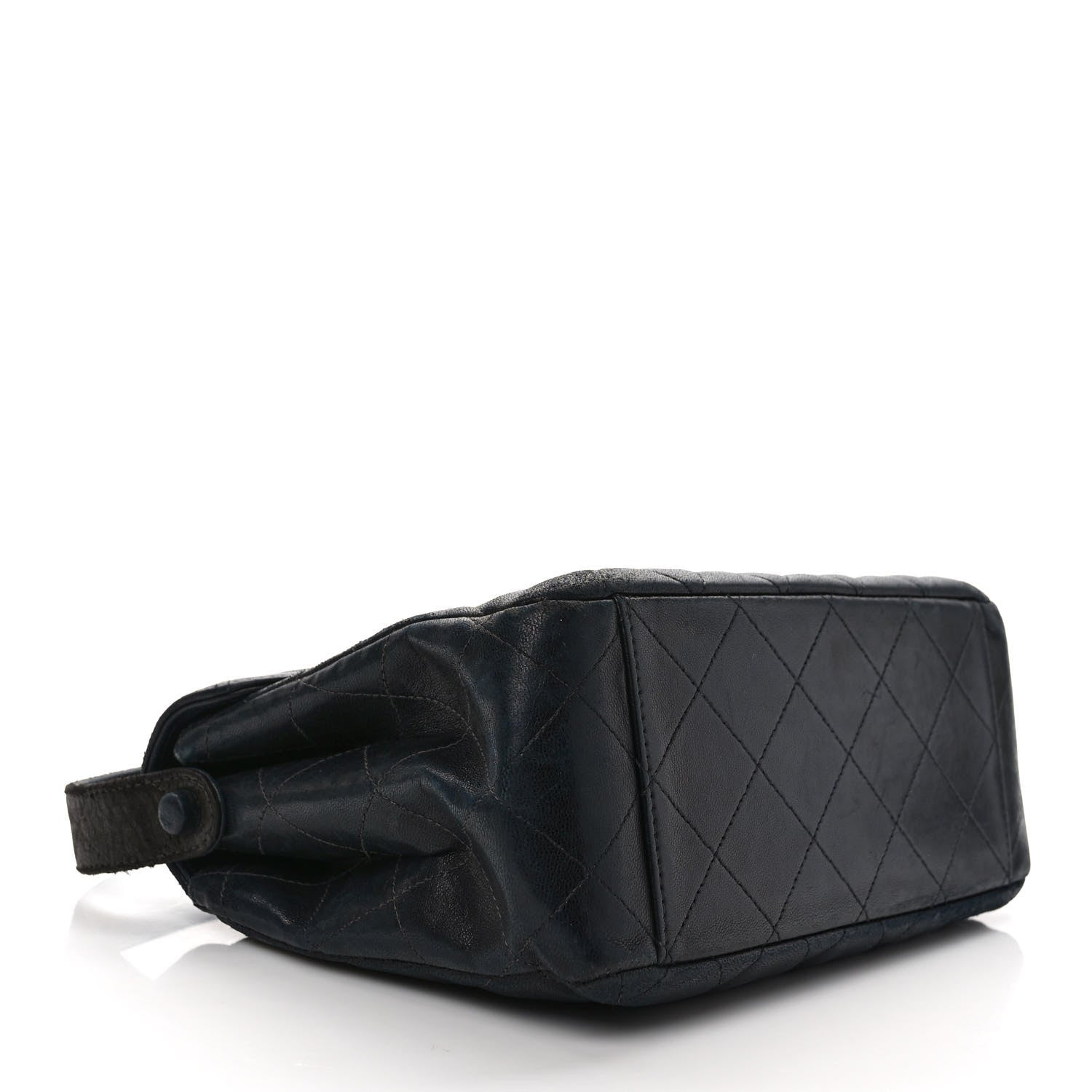 Chanel Lambskin Quilted CC Flap Shoulder Bag Navy 4 of 16