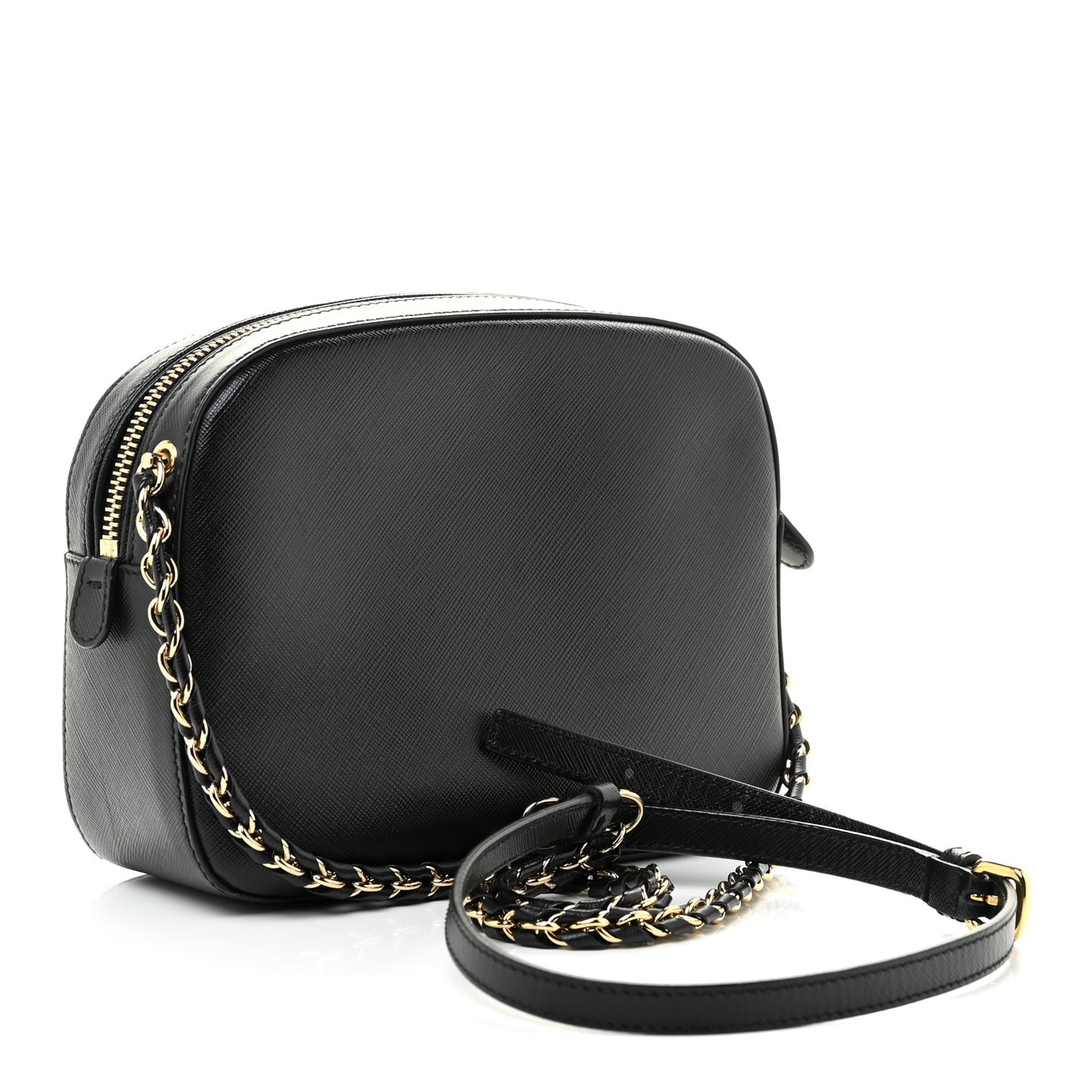Hammered Calfskin Lydia Bow Camera Bag Black