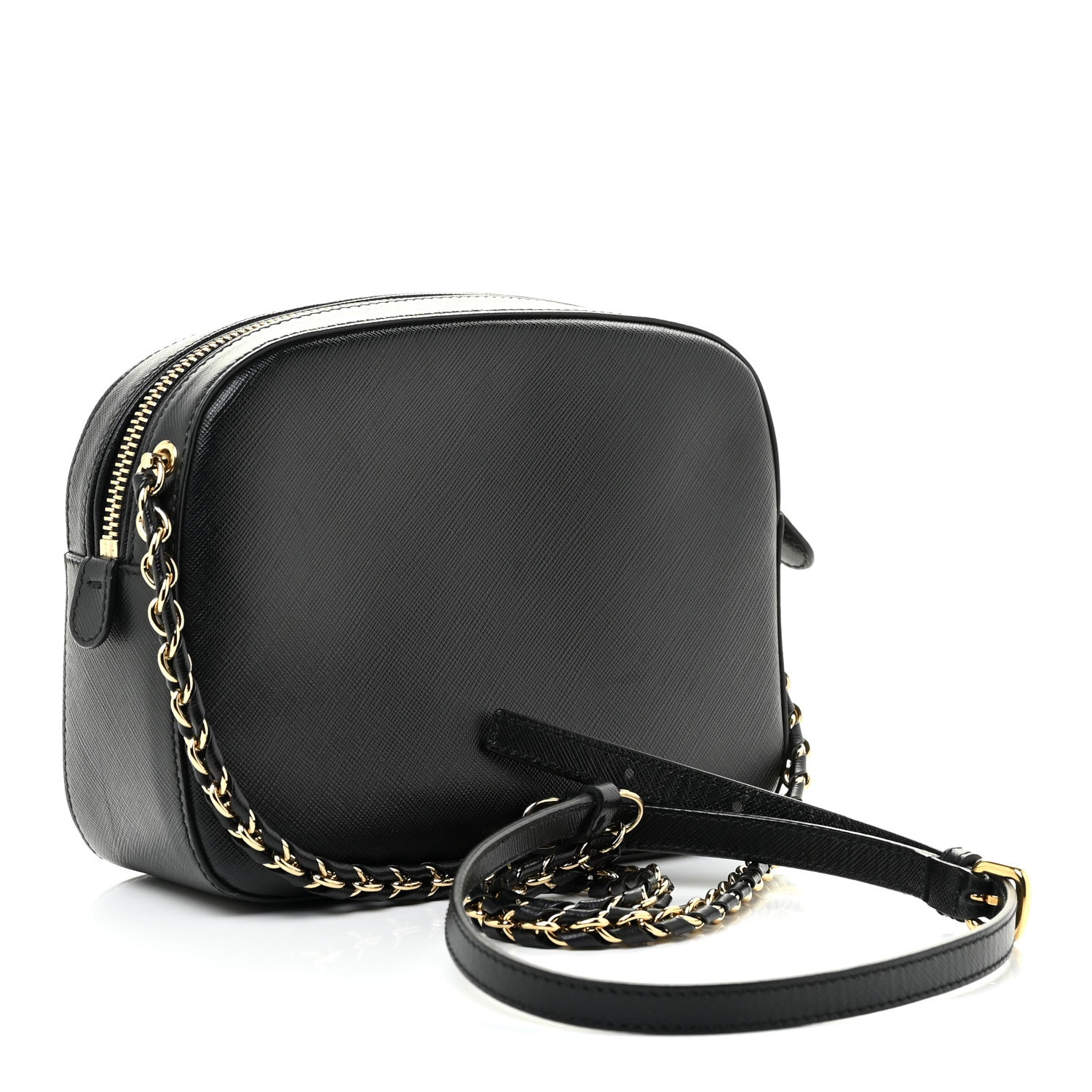 Salvatore Ferragamo Hammered Calfskin Lydia Bow Camera Bag Black 3 of 10