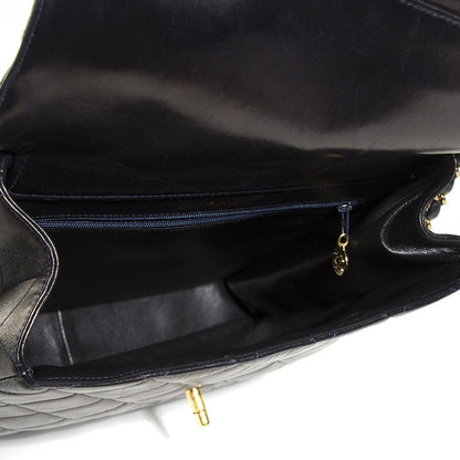 Chanel Lambskin Double Sided Flap Bag Navy 5 of 9