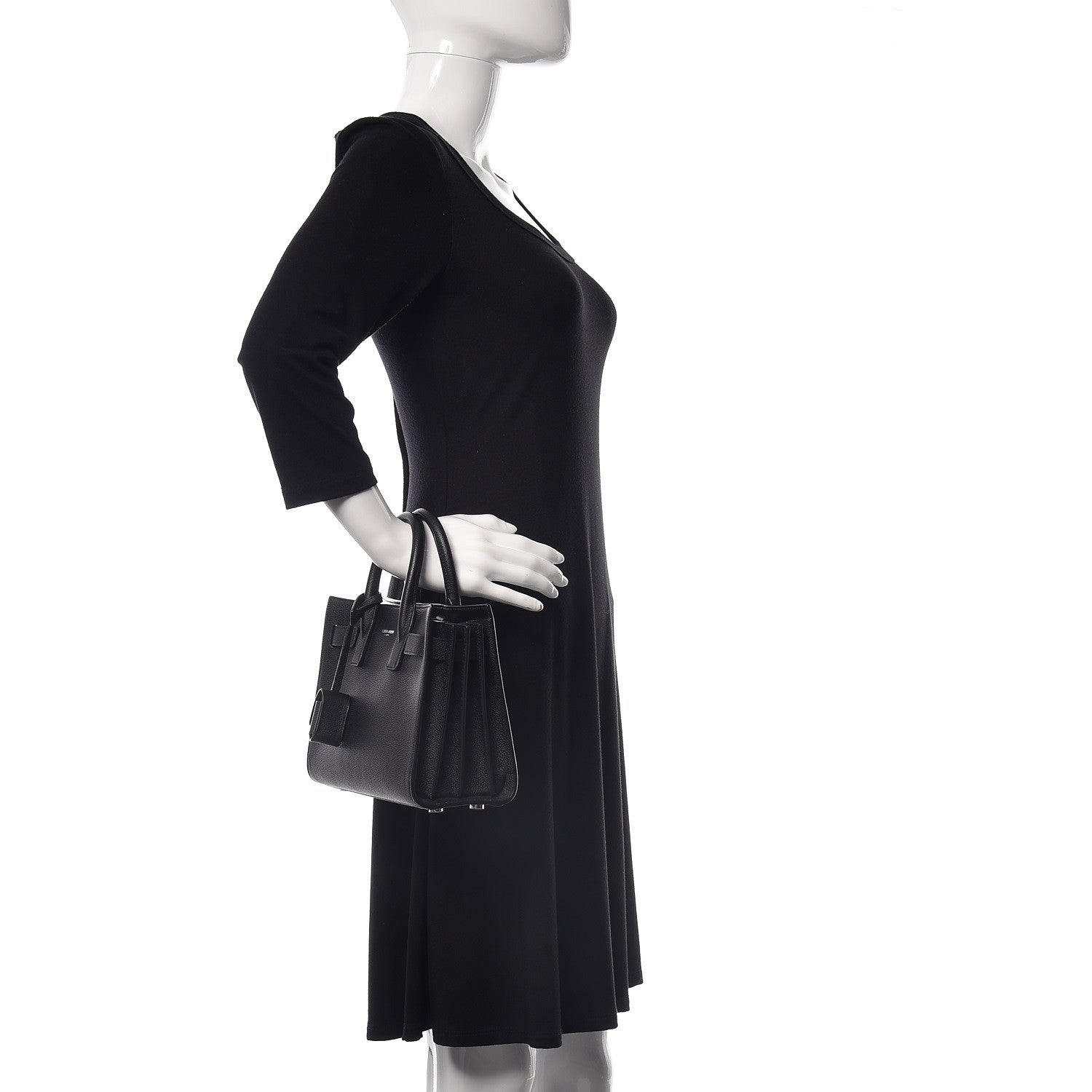 Saint Laurent Grained Calfskin Nano Sac De Jour Black 2 of 11