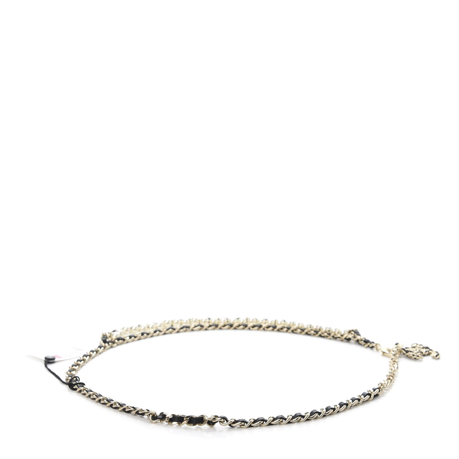 Chanel Lambskin Pearl Chain CC Fancy Belt 75 Black Gold 2 of 4