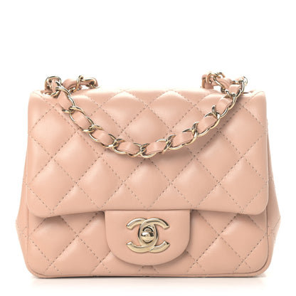 Chanel Lambskin Quilted Mini Square Flap Beige 1 of 4
